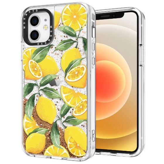 Lemon Glitter Phone Case - iPhone 12 Mini Case - MOSNOVO