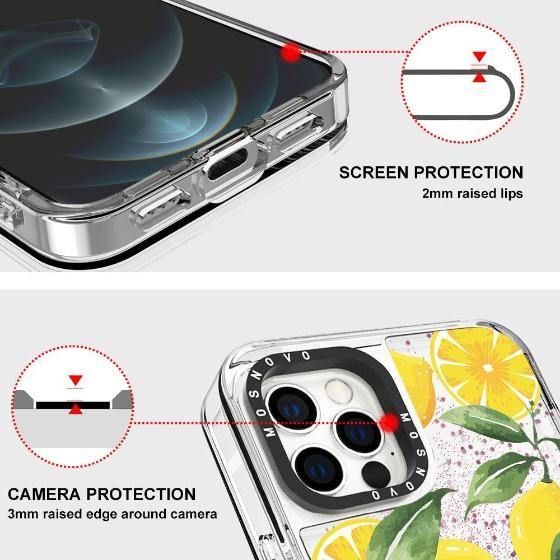 Lemon Glitter Phone Case - iPhone 12 Pro Case