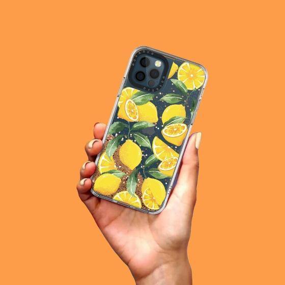 Lemon Glitter Phone Case - iPhone 12 Pro Max Case