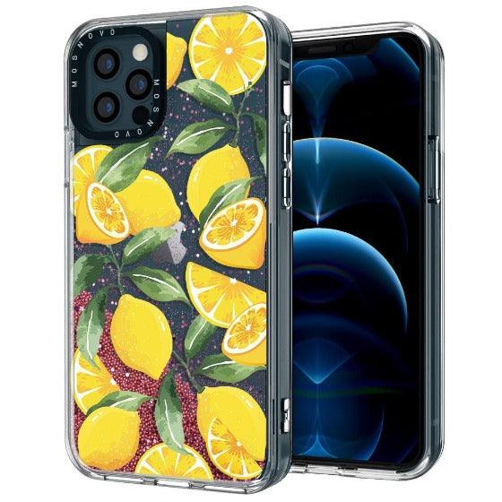 Lemon Glitter Phone Case - iPhone 12 Pro Max Case - MOSNOVO