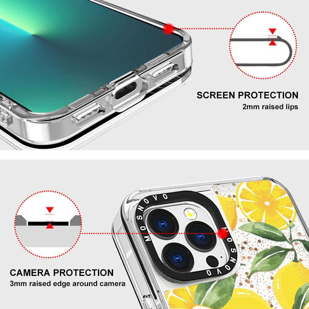 Lemon Glitter Phone Case - iPhone 13 Pro Max Case - MOSNOVO