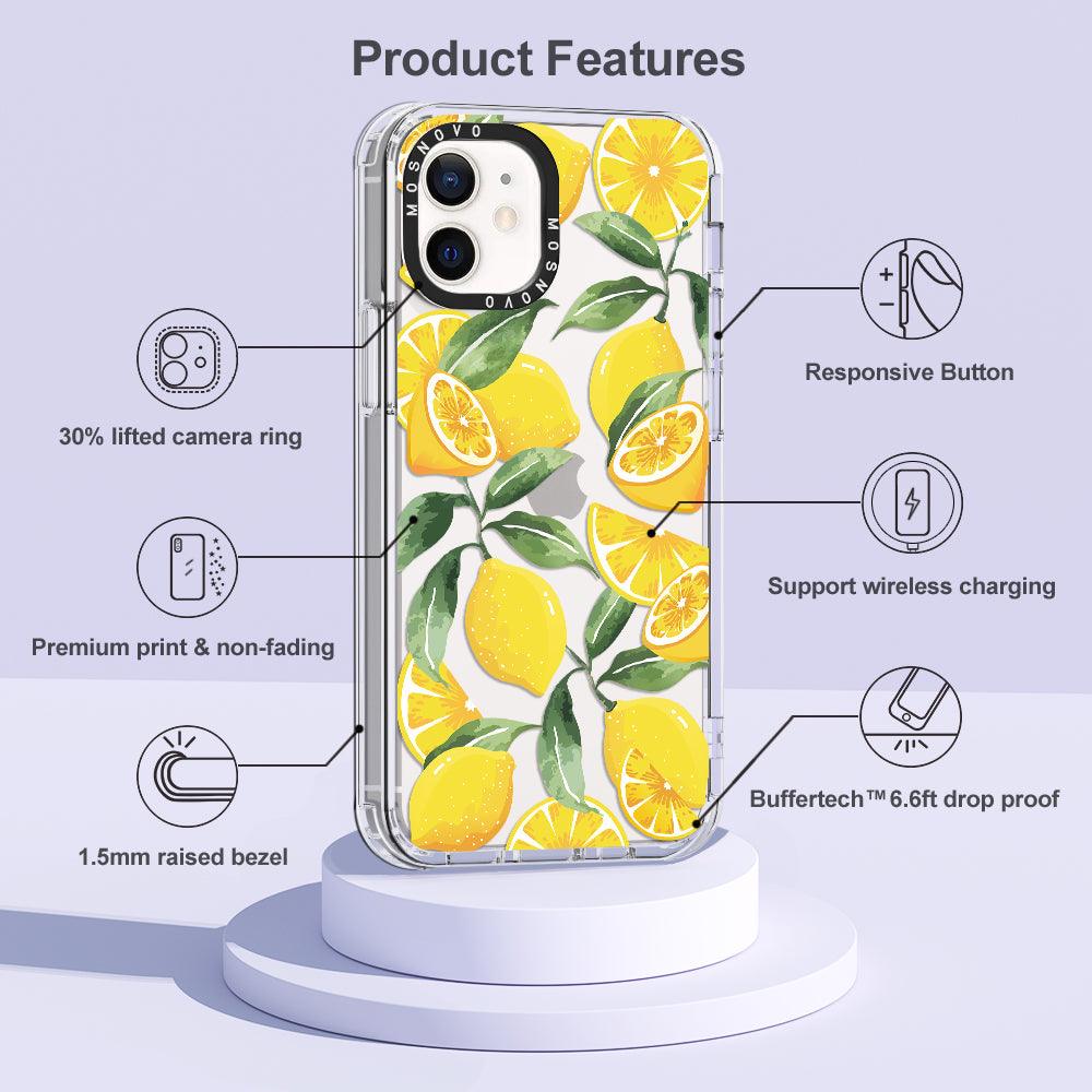 Lemon Phone Case - iPhone 12 Mini Case - MOSNOVO