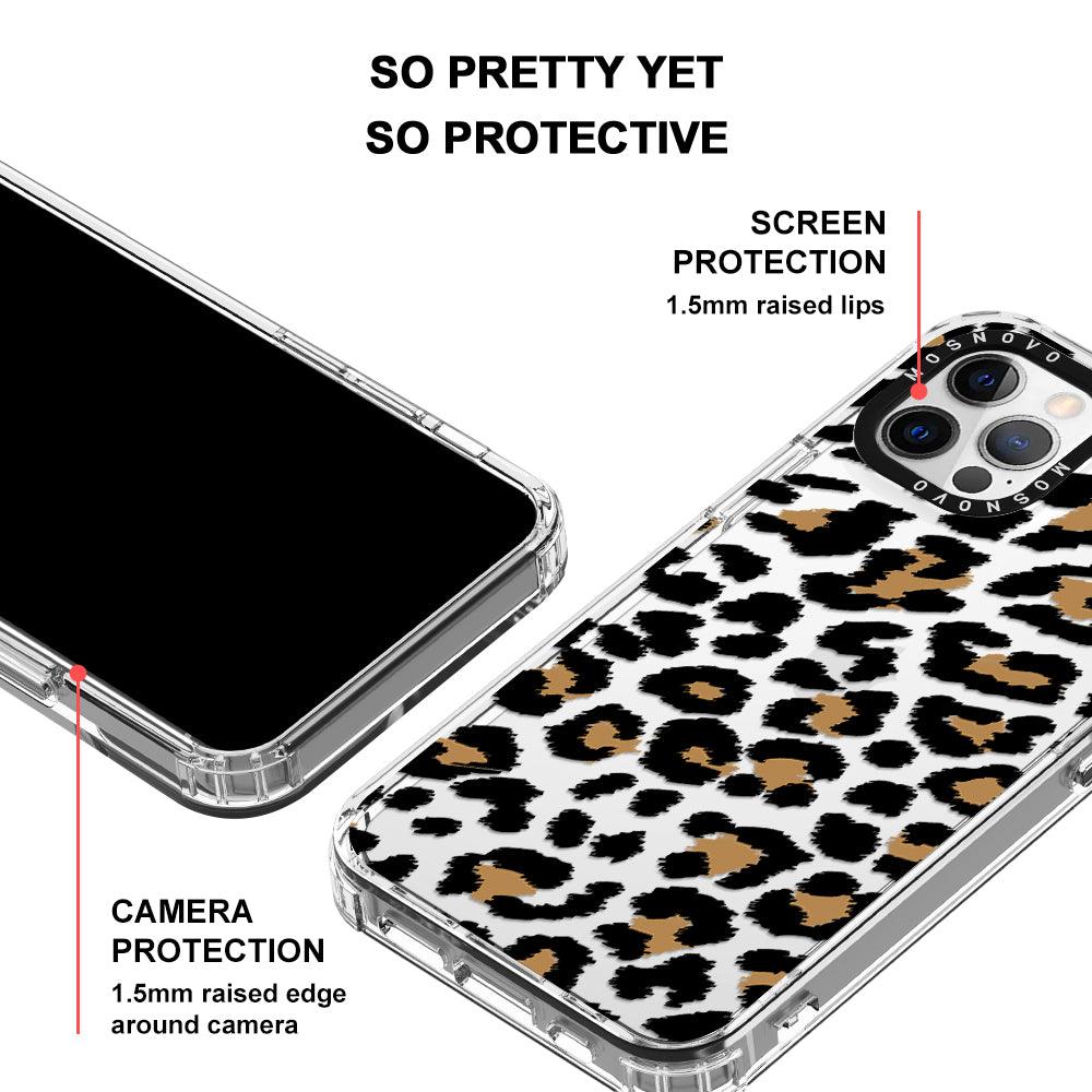 Leopard Print Phone Case - iPhone 12 Pro Max Case - MOSNOVO