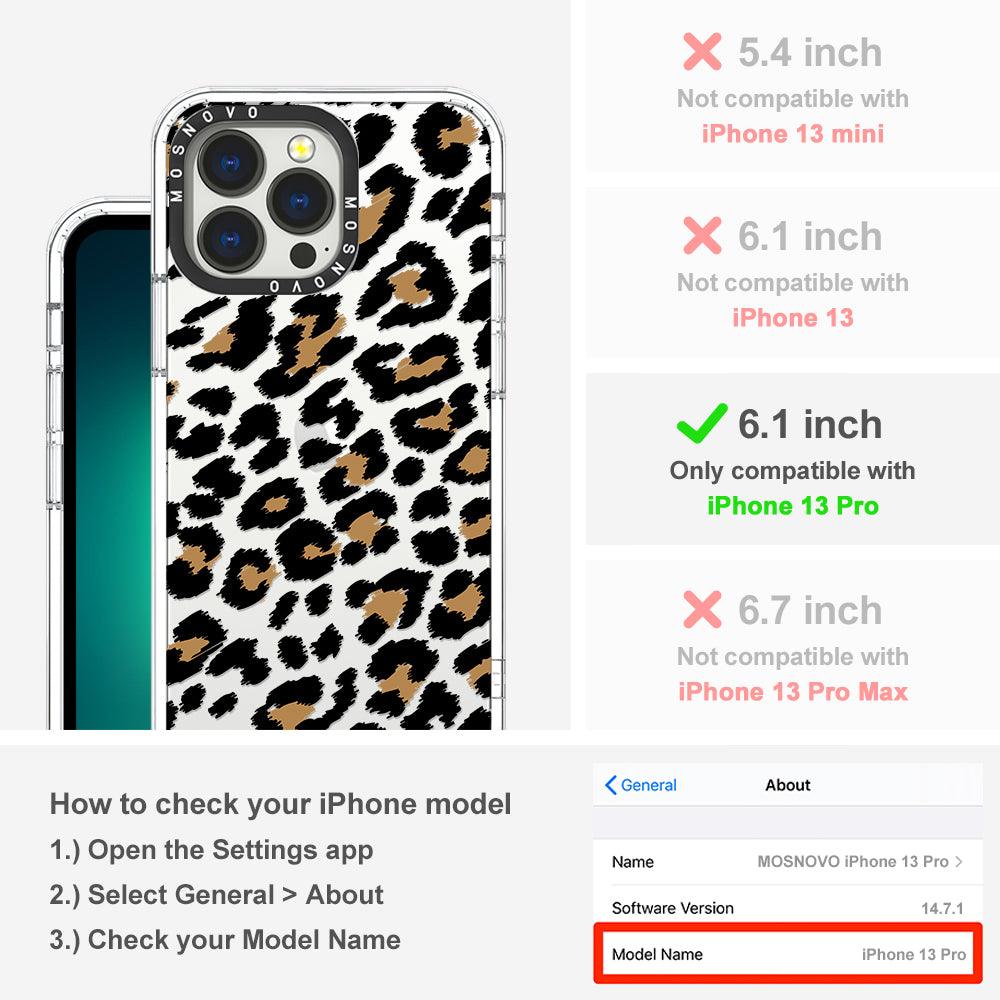 Leopard Print Phone Case - iPhone 13 Pro Case - MOSNOVO