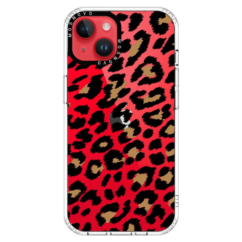 Leopard Print Phone Case - iPhone 14 Plus Case - MOSNOVO