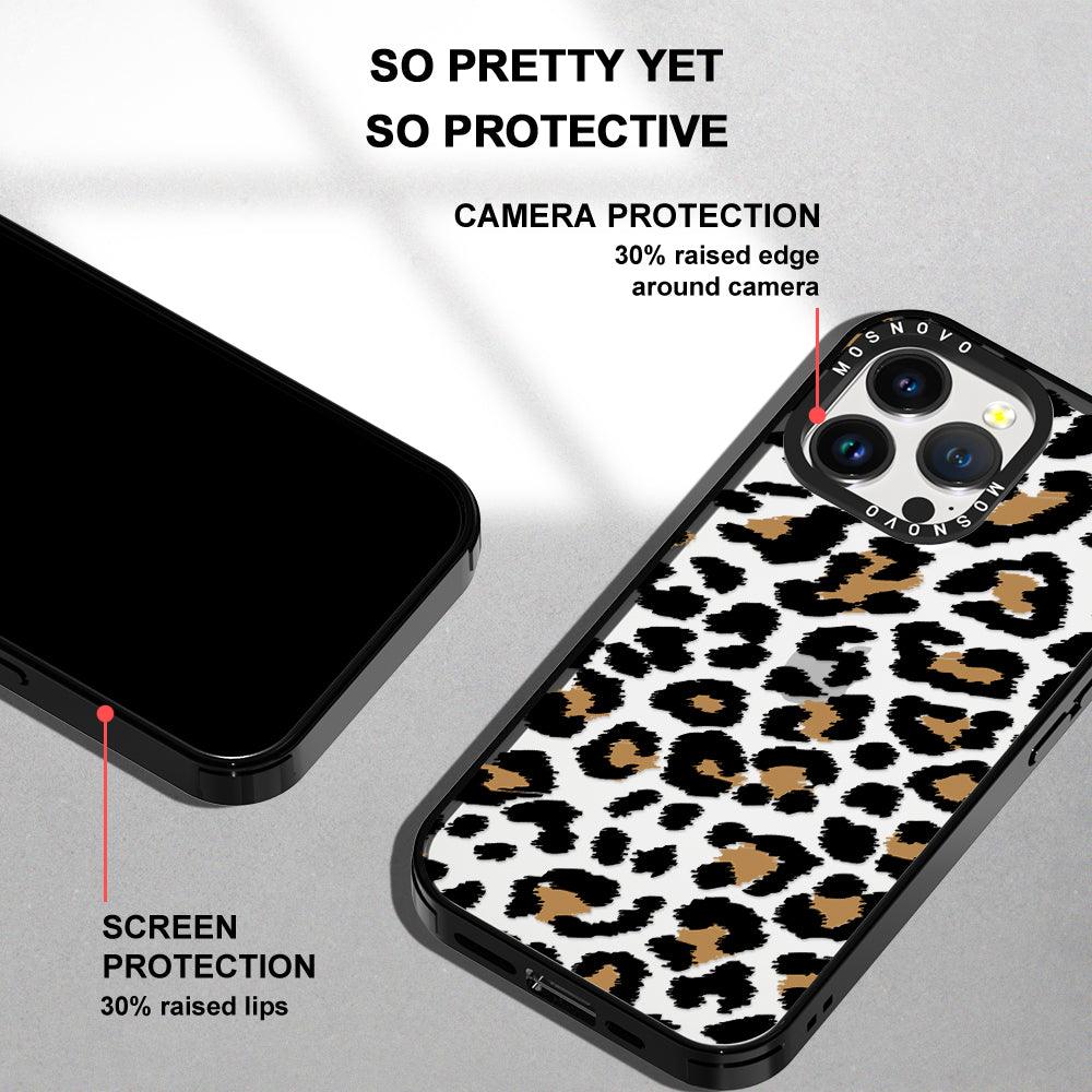Leopard Print Phone Case - iPhone 14 Pro Max Case - MOSNOVO