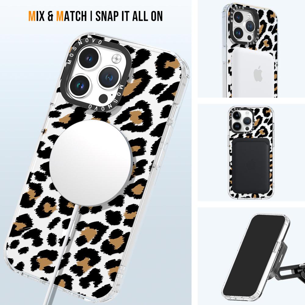 Leopard Print Phone Case - iPhone 14 Pro Max Case - MOSNOVO