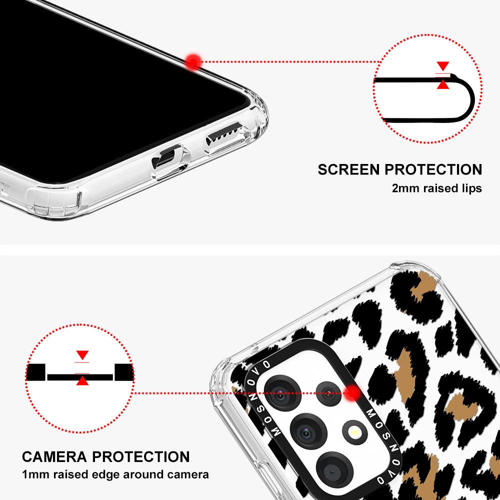 Leopard Print Phone Case - Samsung Galaxy A53 Case - MOSNOVO