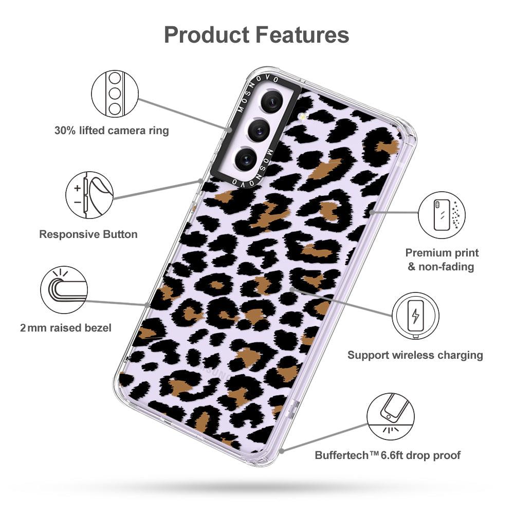 Leopard Print Phone Case - Samsung Galaxy S21 FE Case - MOSNOVO