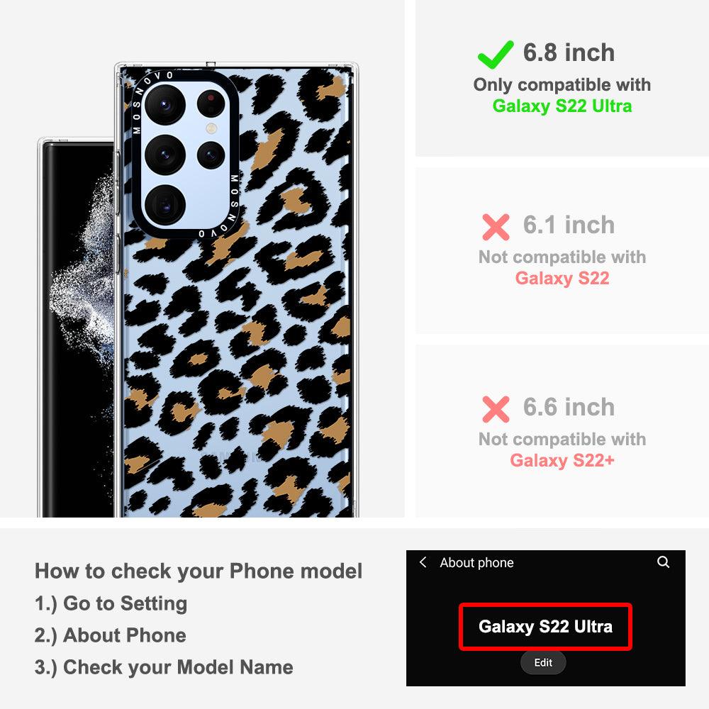 Leopard Print Phone Case - Samsung Galaxy S22 Ultra Case - MOSNOVO