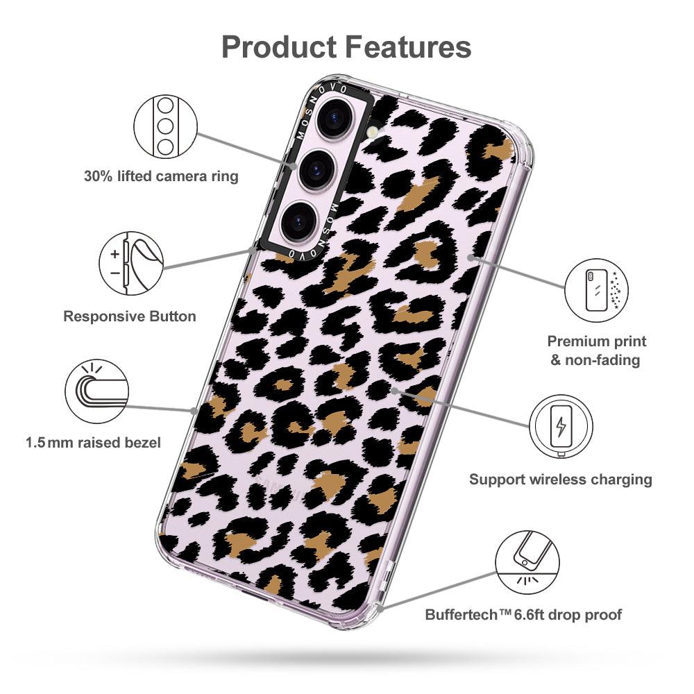 Leopard Print Phone Case - Samsung Galaxy S23 Plus Case - MOSNOVO