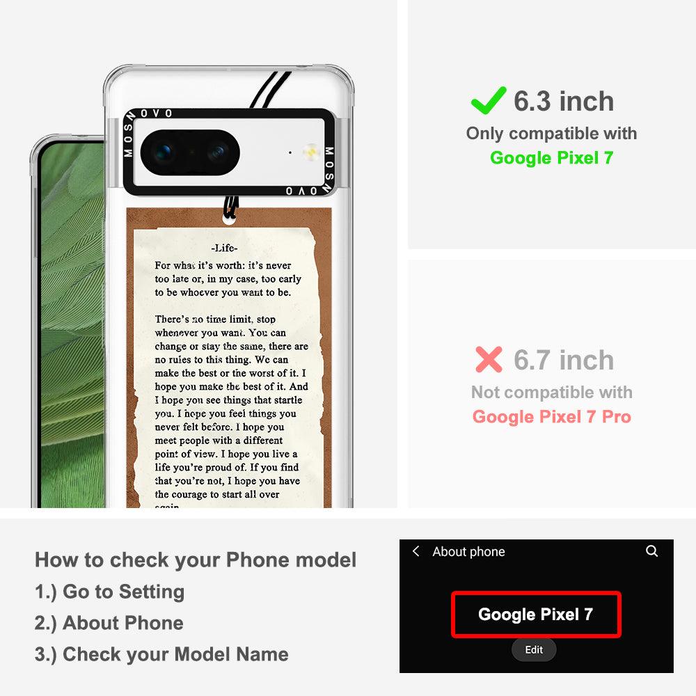 Life Quote Phone Case - Google Pixel 7 Case - MOSNOVO
