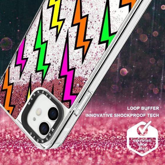 Lightning Bolt Glitter Phone Case - iPhone 12 Mini Case - MOSNOVO