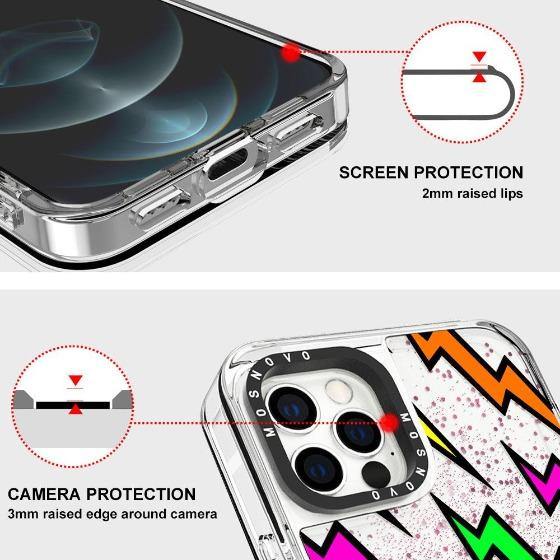 Lightning Bolt Glitter Phone Case - iPhone 12 Pro Case - MOSNOVO
