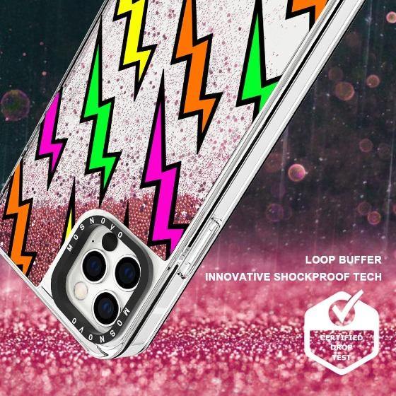 Lightning Bolt Glitter Phone Case - iPhone 12 Pro Max Case - MOSNOVO