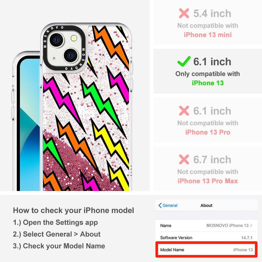 Lightning Bolt Glitter Phone Case - iPhone 13 Case - MOSNOVO