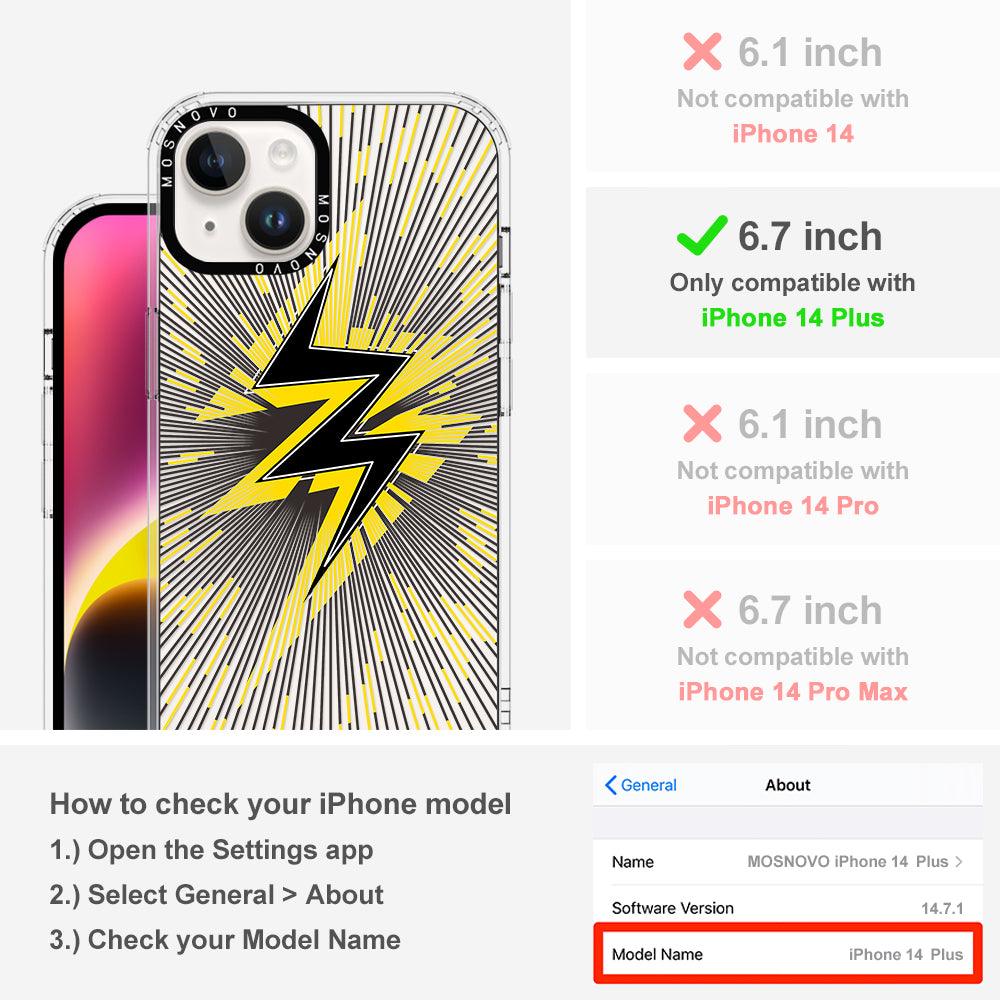Lightning Bolt Phone Case - iPhone 14 Plus Case - MOSNOVO