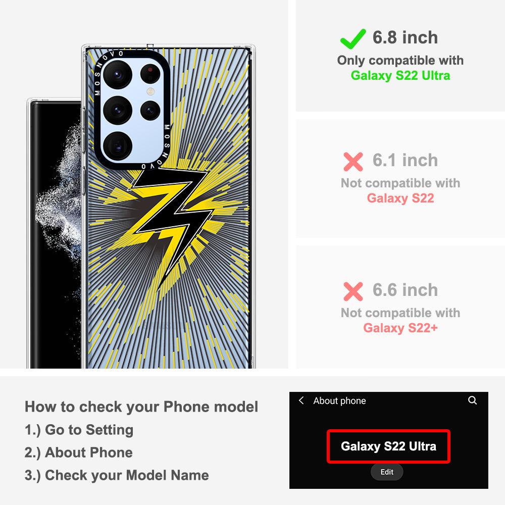 Lightning Bolt Phone Case - Samsung Galaxy S22 Ultra Case - MOSNOVO