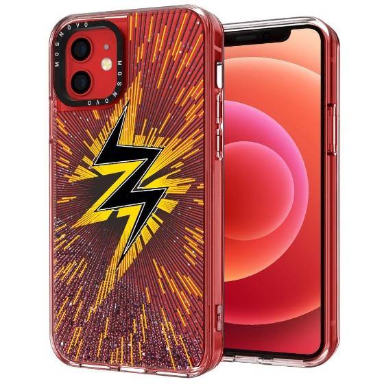 Lightning Glitter Phone Case - iPhone 12 Mini Case - MOSNOVO
