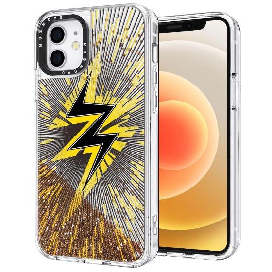 Lightning Glitter Phone Case - iPhone 12 Mini Case - MOSNOVO