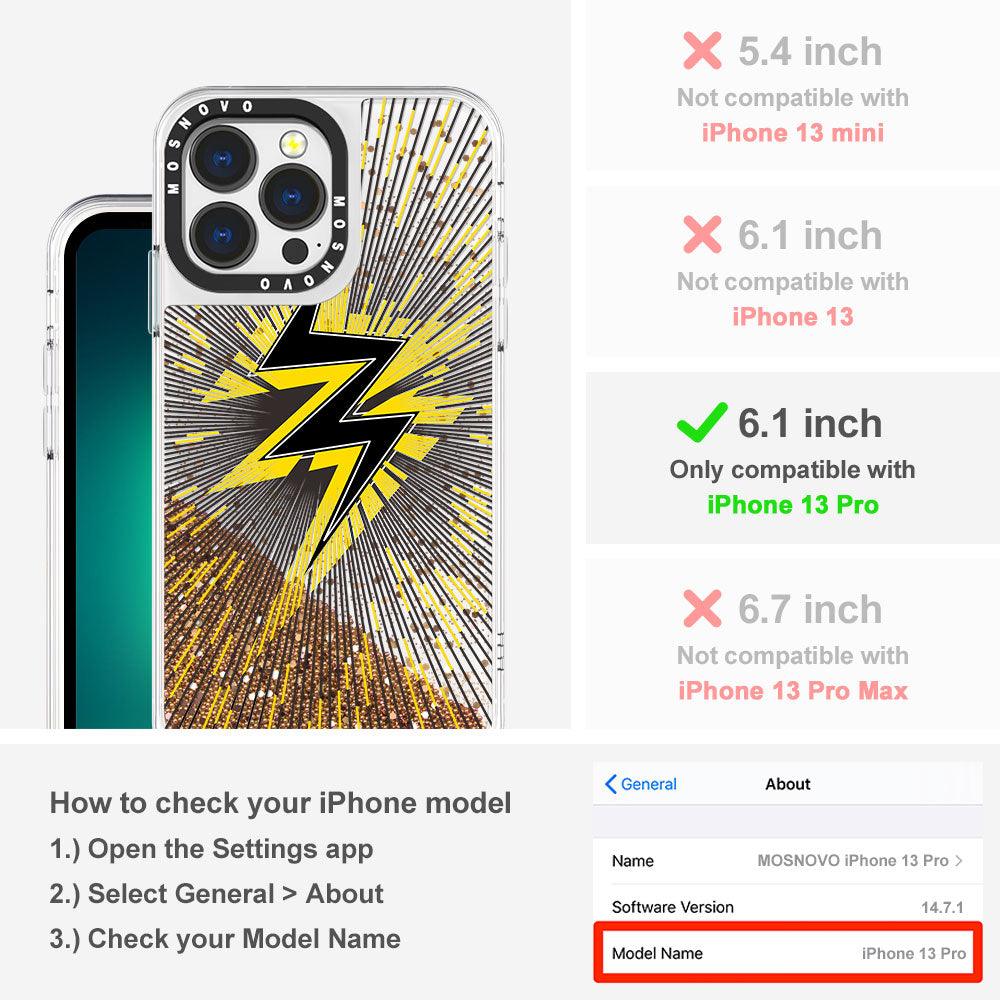 Lightning Glitter Phone Case - iPhone 13 Pro Case - MOSNOVO