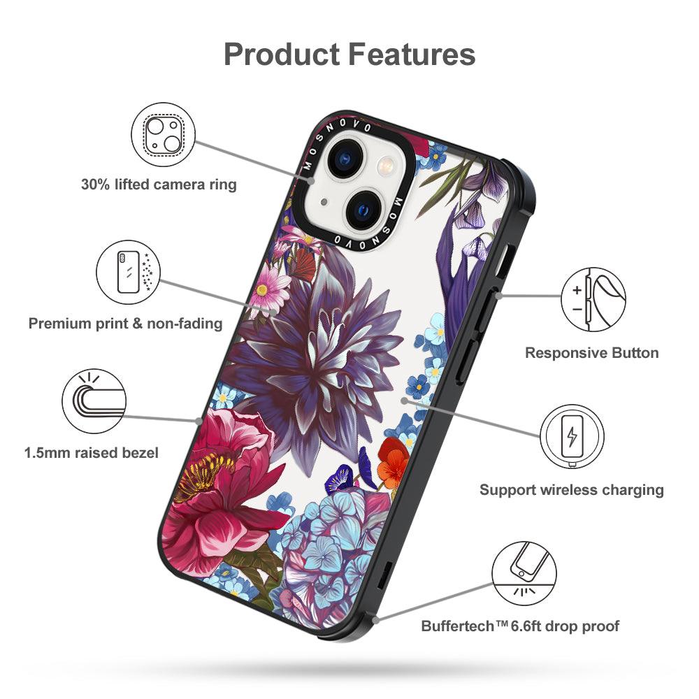 Blue Lilacs Phone Case - iPhone 13 Case - MOSNOVO