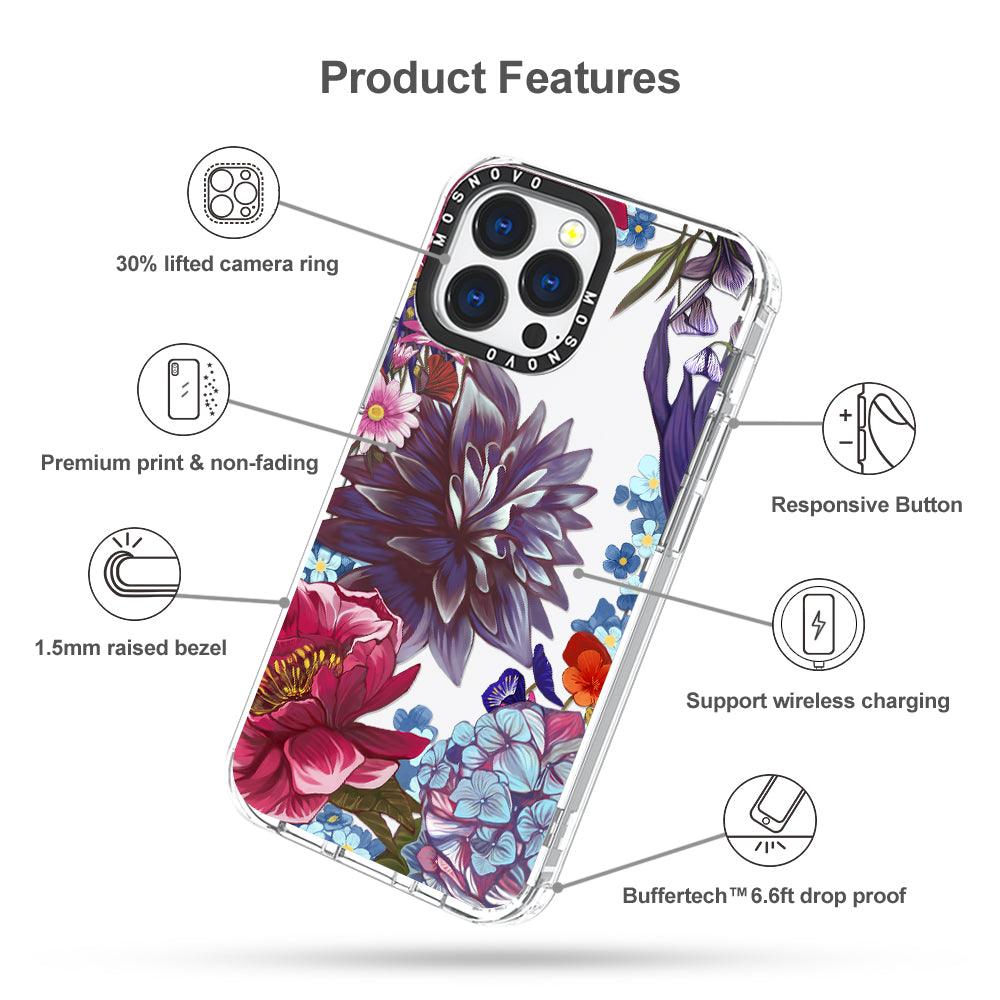 Blue Lilacs Phone Case - iPhone 13 Pro Case - MOSNOVO