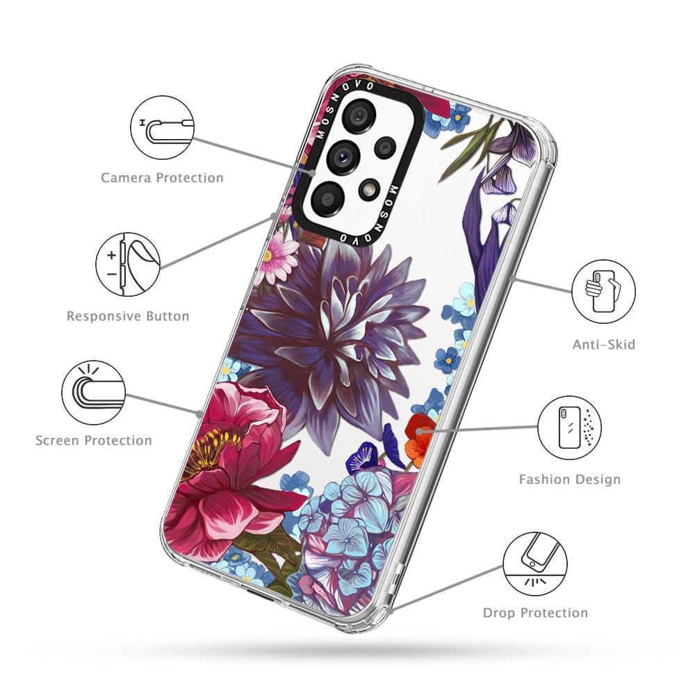 Lilac Floral Phone Case - Samsung Galaxy A53 Case - MOSNOVO