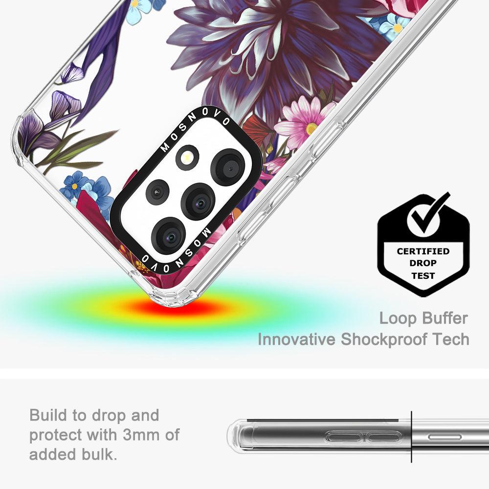 Lilac Floral Phone Case - Samsung Galaxy A53 Case - MOSNOVO