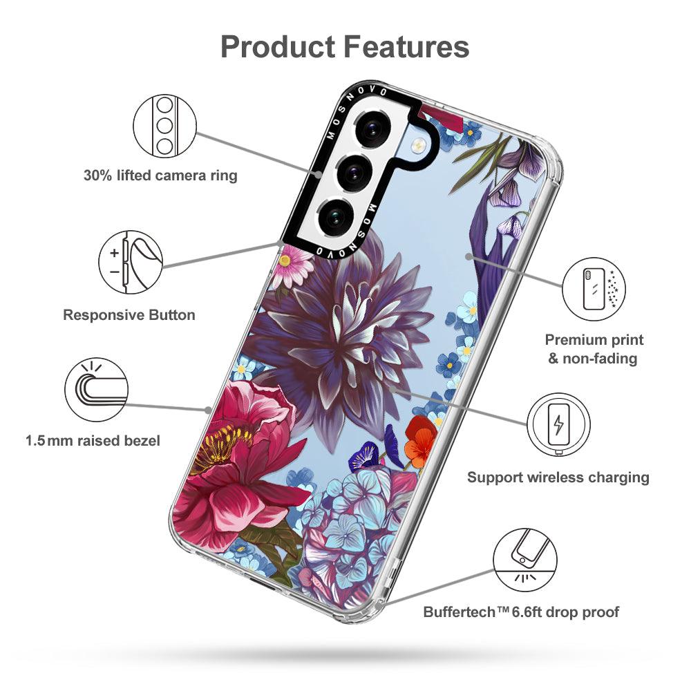 Lilac Floral Phone Case - Samsung Galaxy S22 Plus Case - MOSNOVO