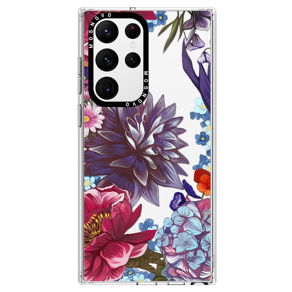 Lilac Floral Phone Case - Samsung Galaxy S22 Ultra Case - MOSNOVO