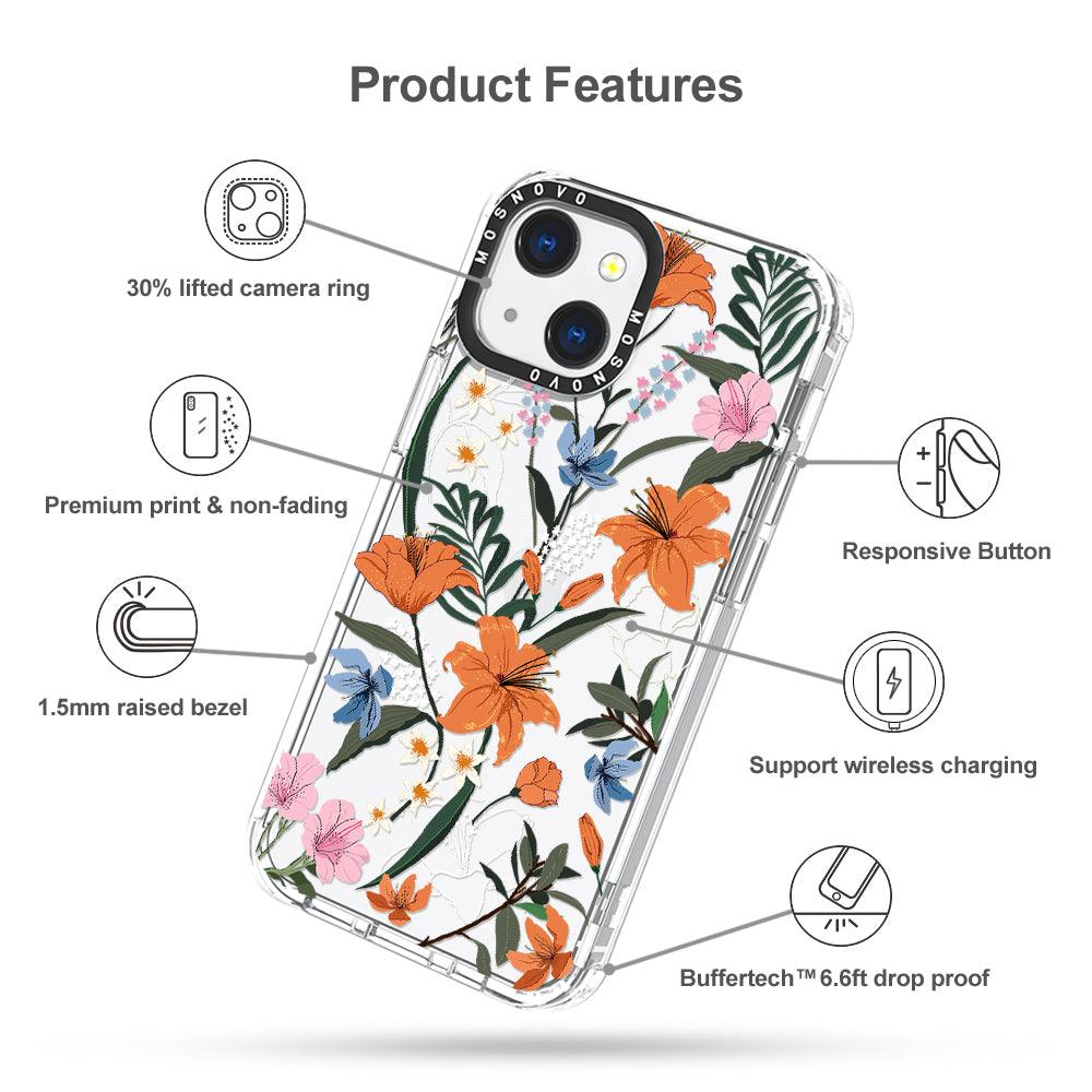 Lily Garden Phone Case - iPhone 13 Mini Case - MOSNOVO