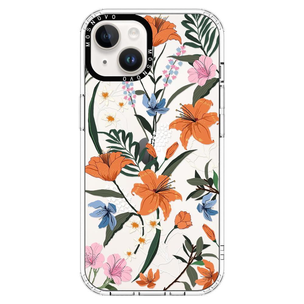 Lily Garden Phone Case - iPhone 14 Plus Case - MOSNOVO