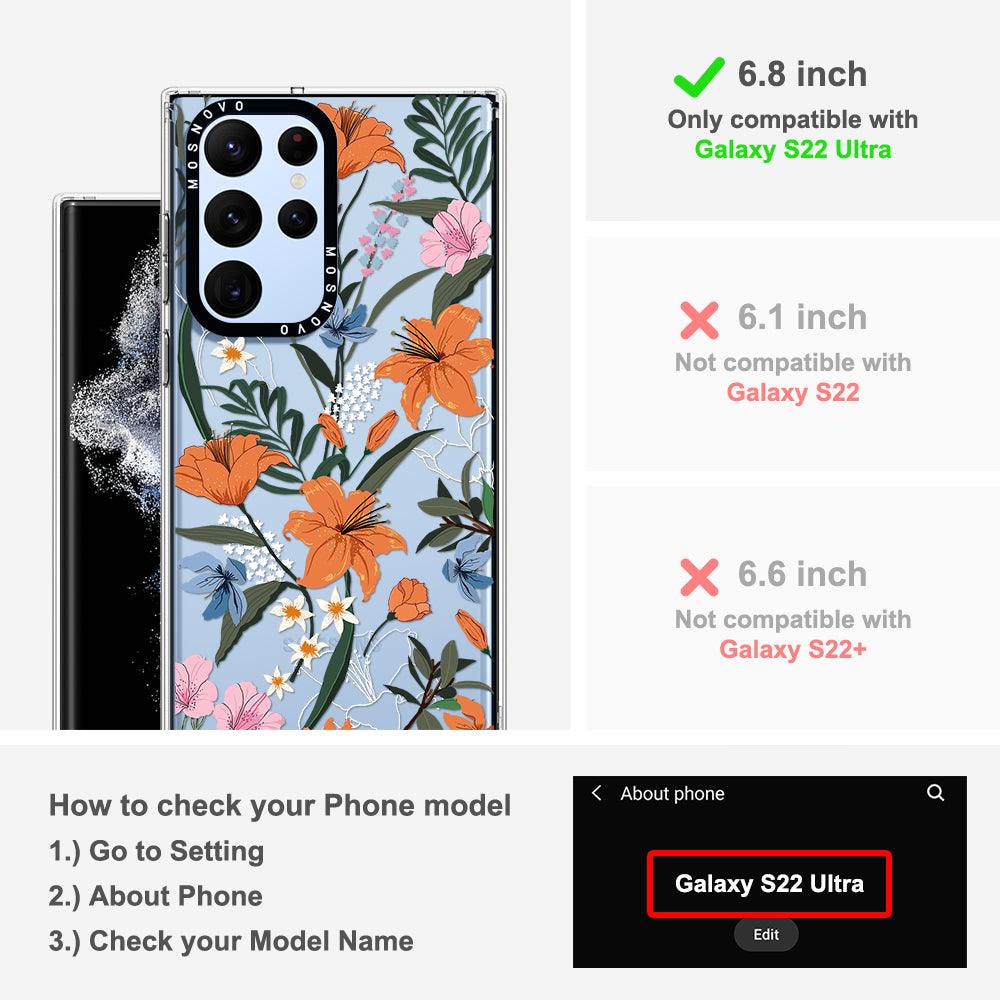 Lily Garden Phone Case - Samsung Galaxy S22 Ultra Case - MOSNOVO