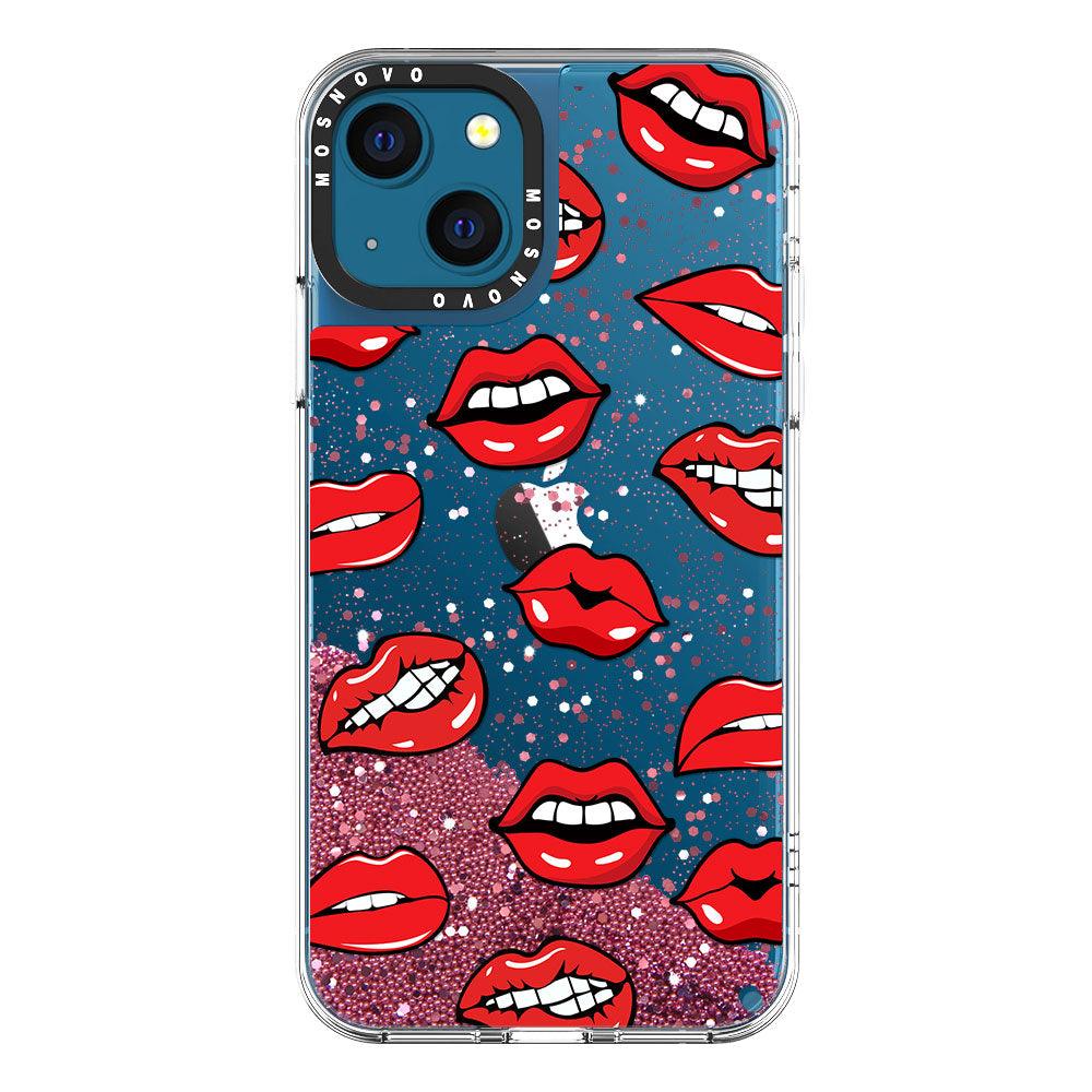 Lips Glitter Phone Case - iPhone 13 Case - MOSNOVO