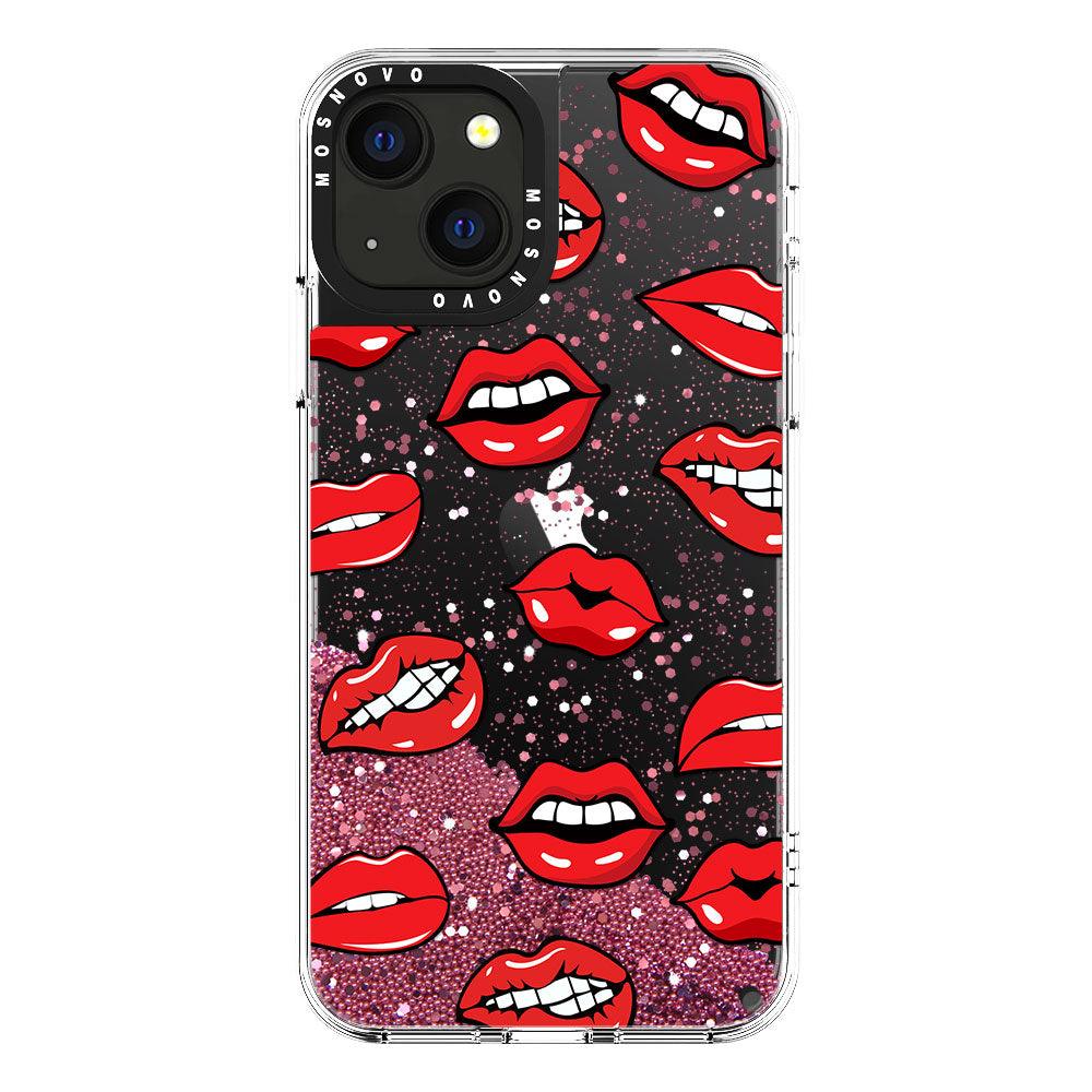 Lips Glitter Phone Case - iPhone 13 Case - MOSNOVO
