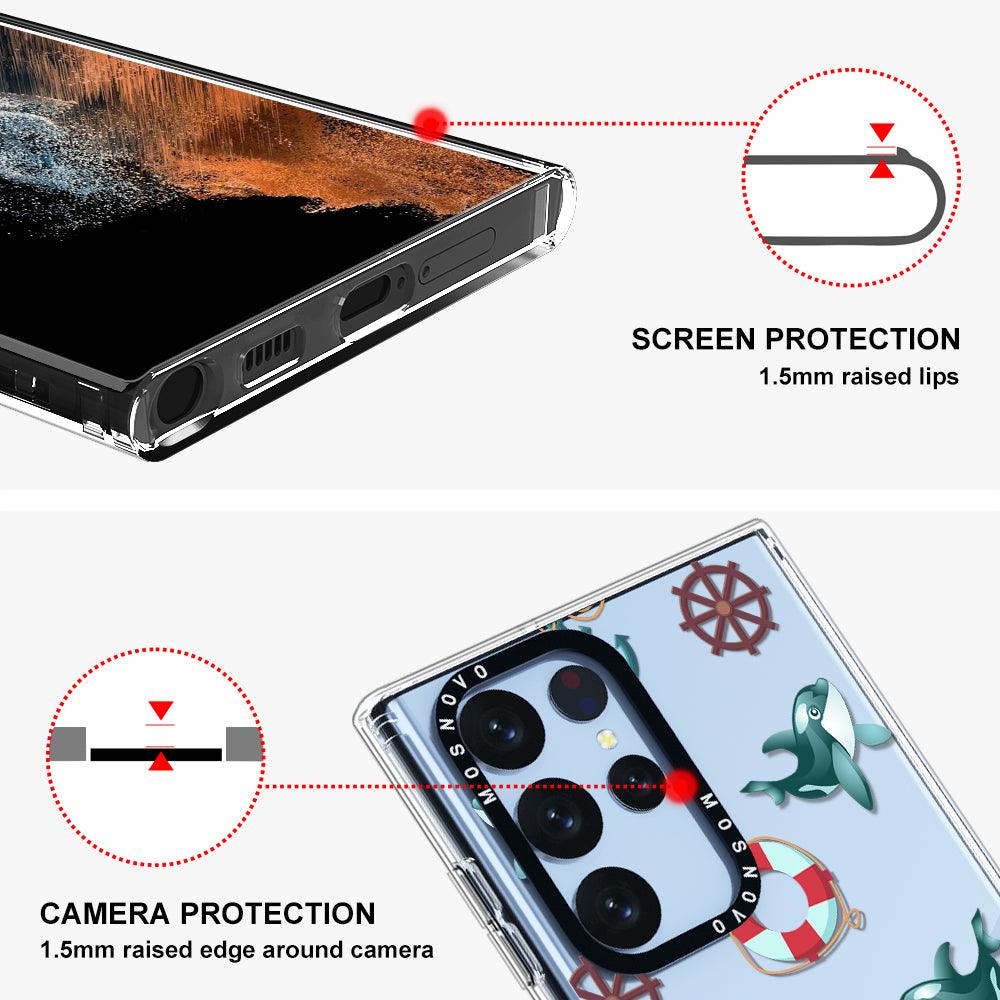Little Cute Dolphins Phone Case - Samsung Galaxy S22 Ultra Case - MOSNOVO