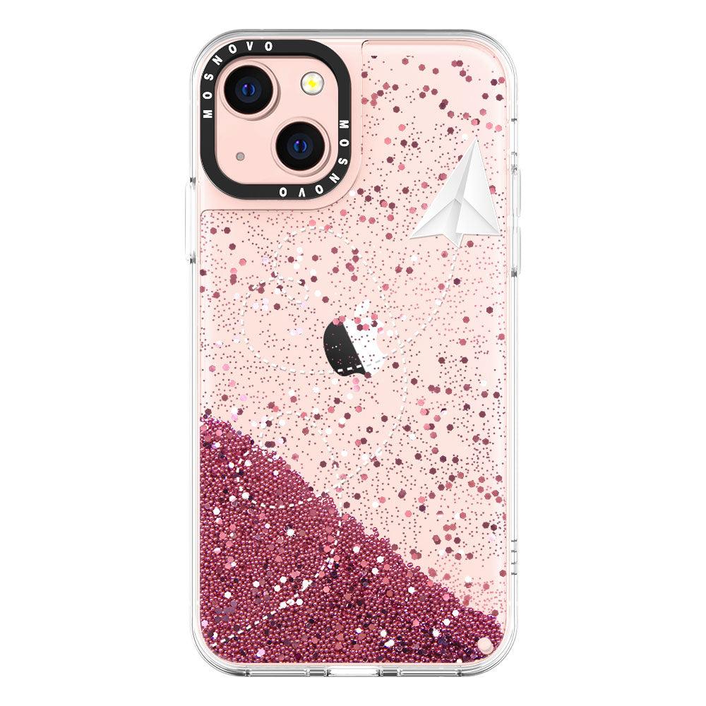 Little Cute Plane Glitter Phone Case - iPhone 13 Case - MOSNOVO