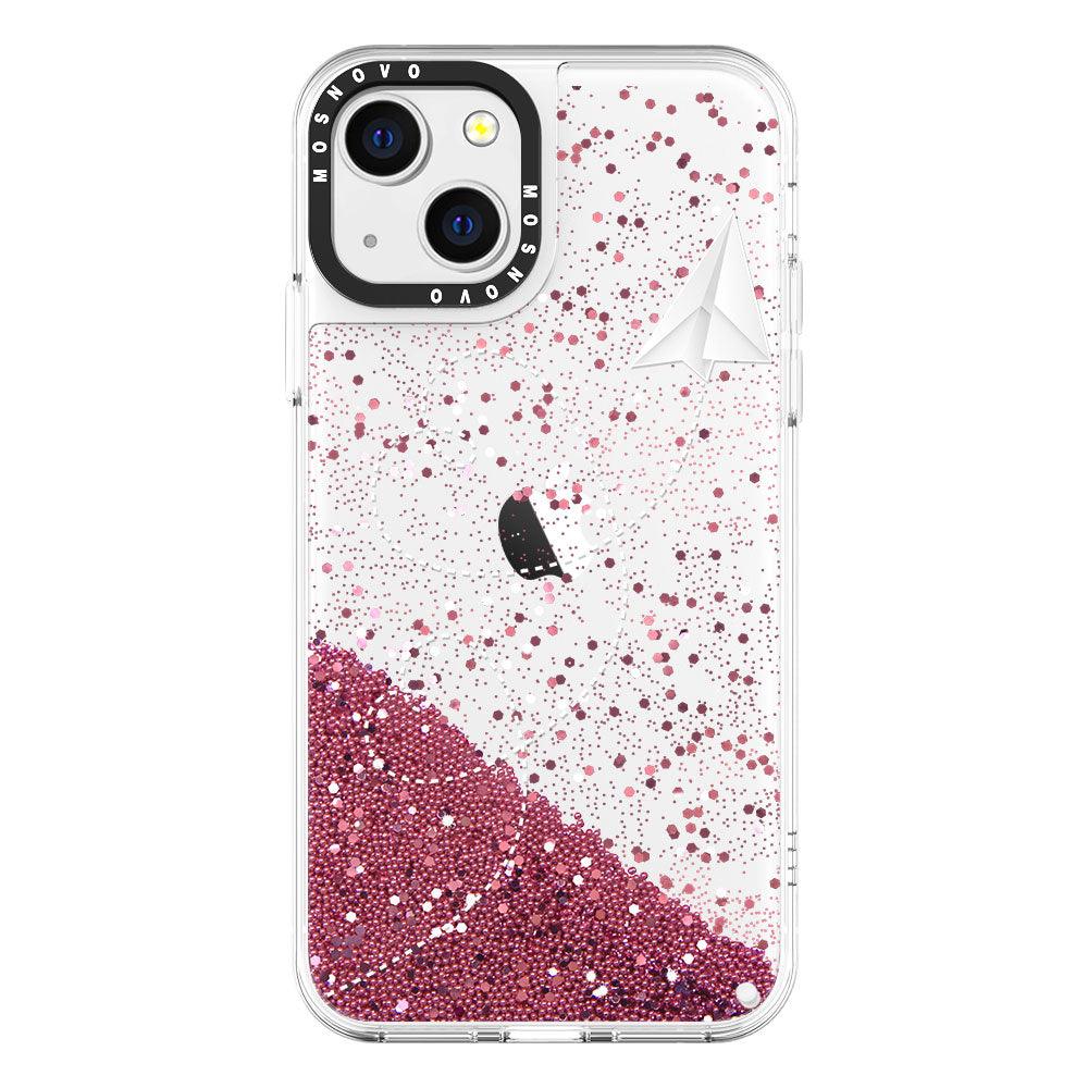 Little Cute Plane Glitter Phone Case - iPhone 13 Case - MOSNOVO