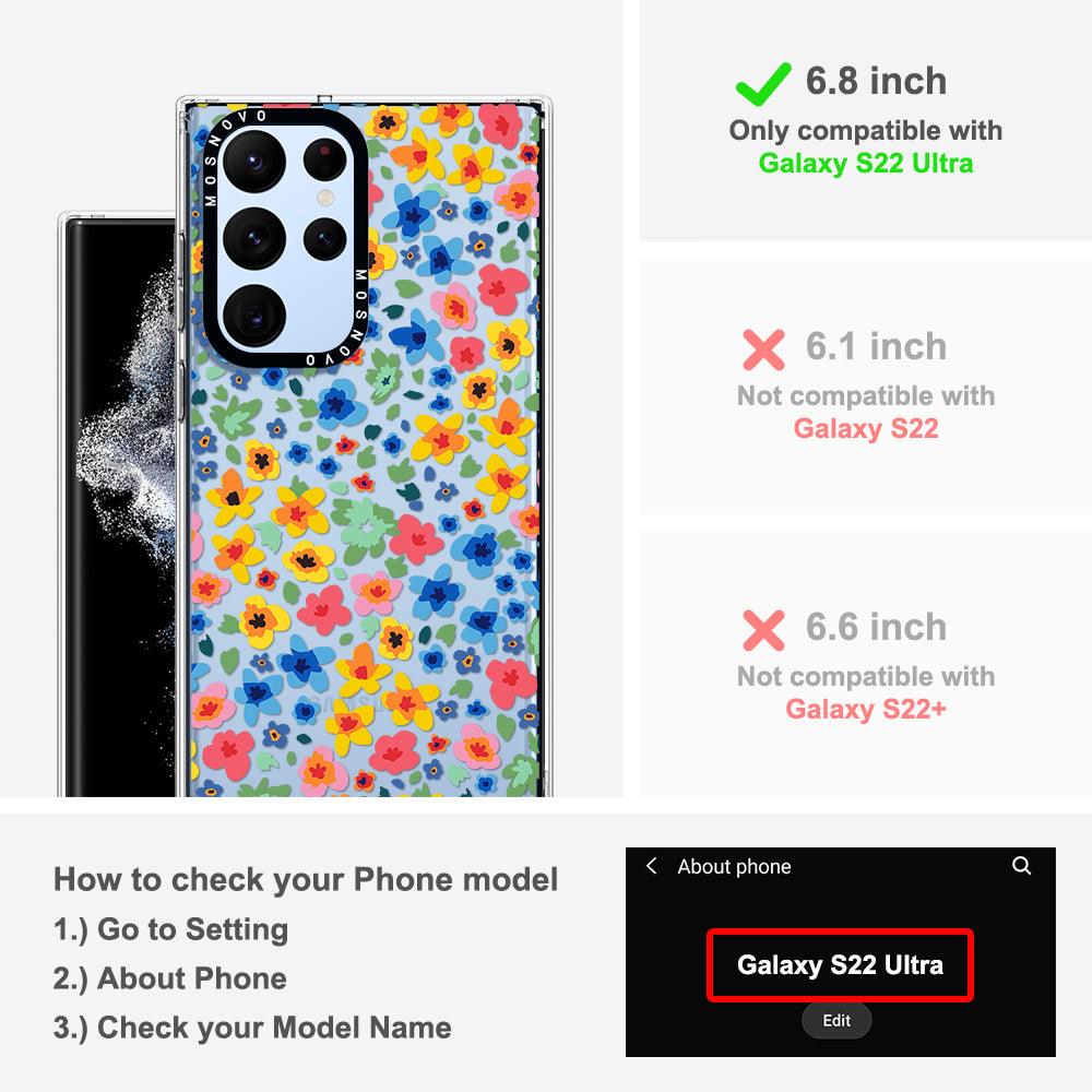 Little Flowers Phone Case - Samsung Galaxy S22 Ultra Case - MOSNOVO