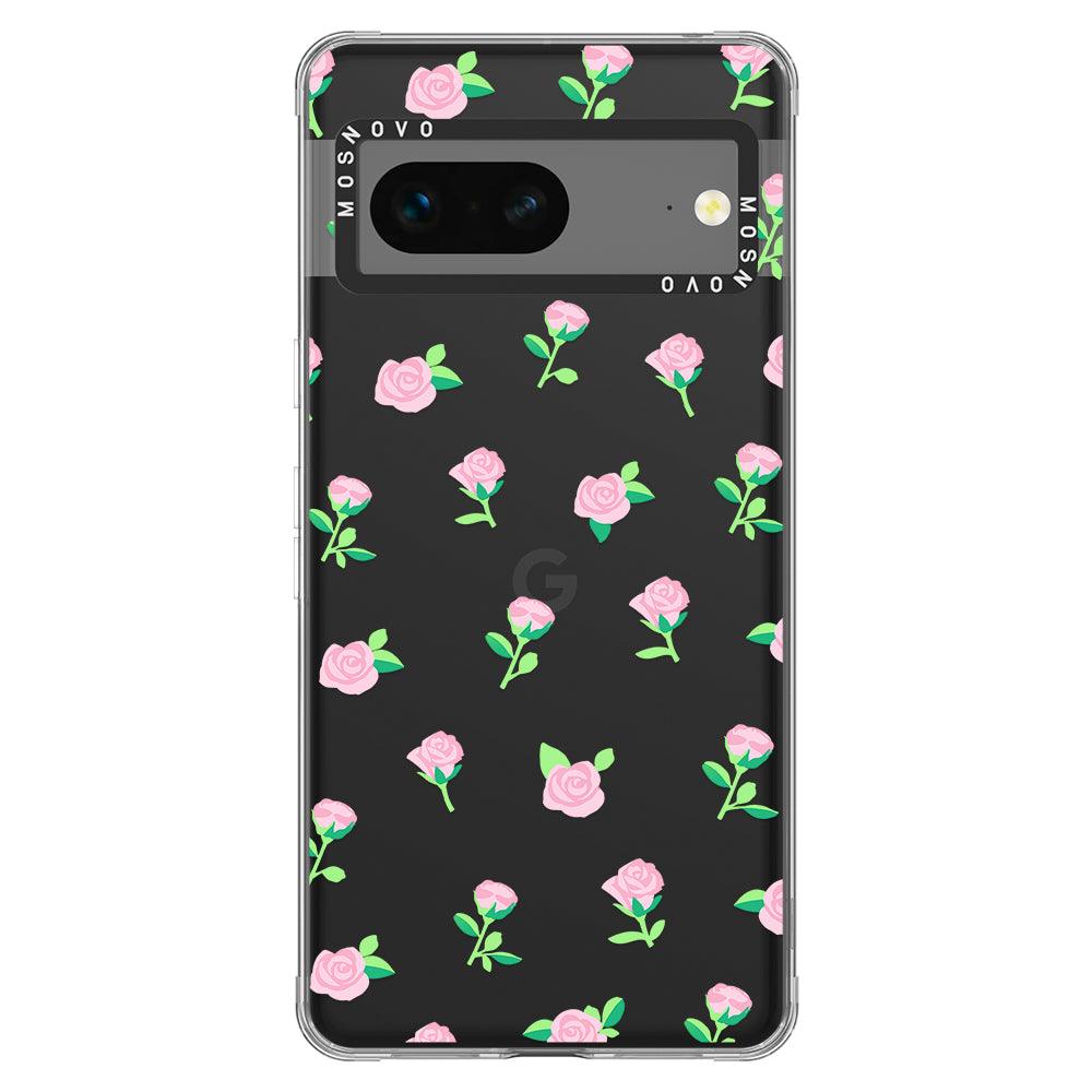 Little Pink Rose Phone Case - Google Pixel 7 Case - MOSNOVO