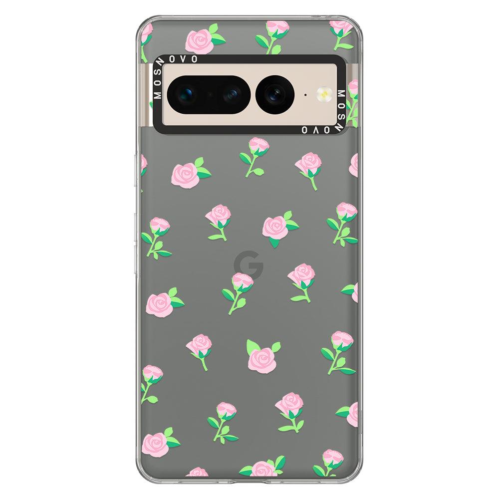 Little Pink Rose Phone Case - Google Pixel 7 Pro Case - MOSNOVO