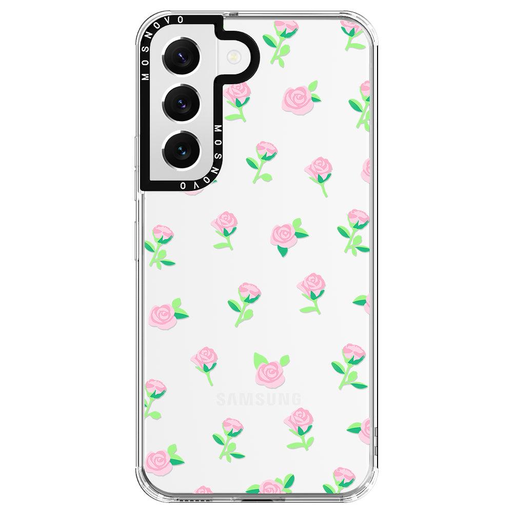 Little Pink Rose Phone Case - Samsung Galaxy S22 Case - MOSNOVO