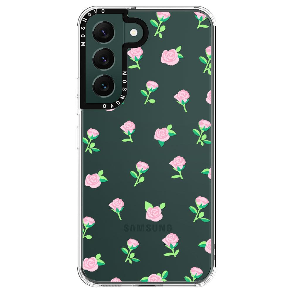 Little Pink Rose Phone Case - Samsung Galaxy S22 Case - MOSNOVO