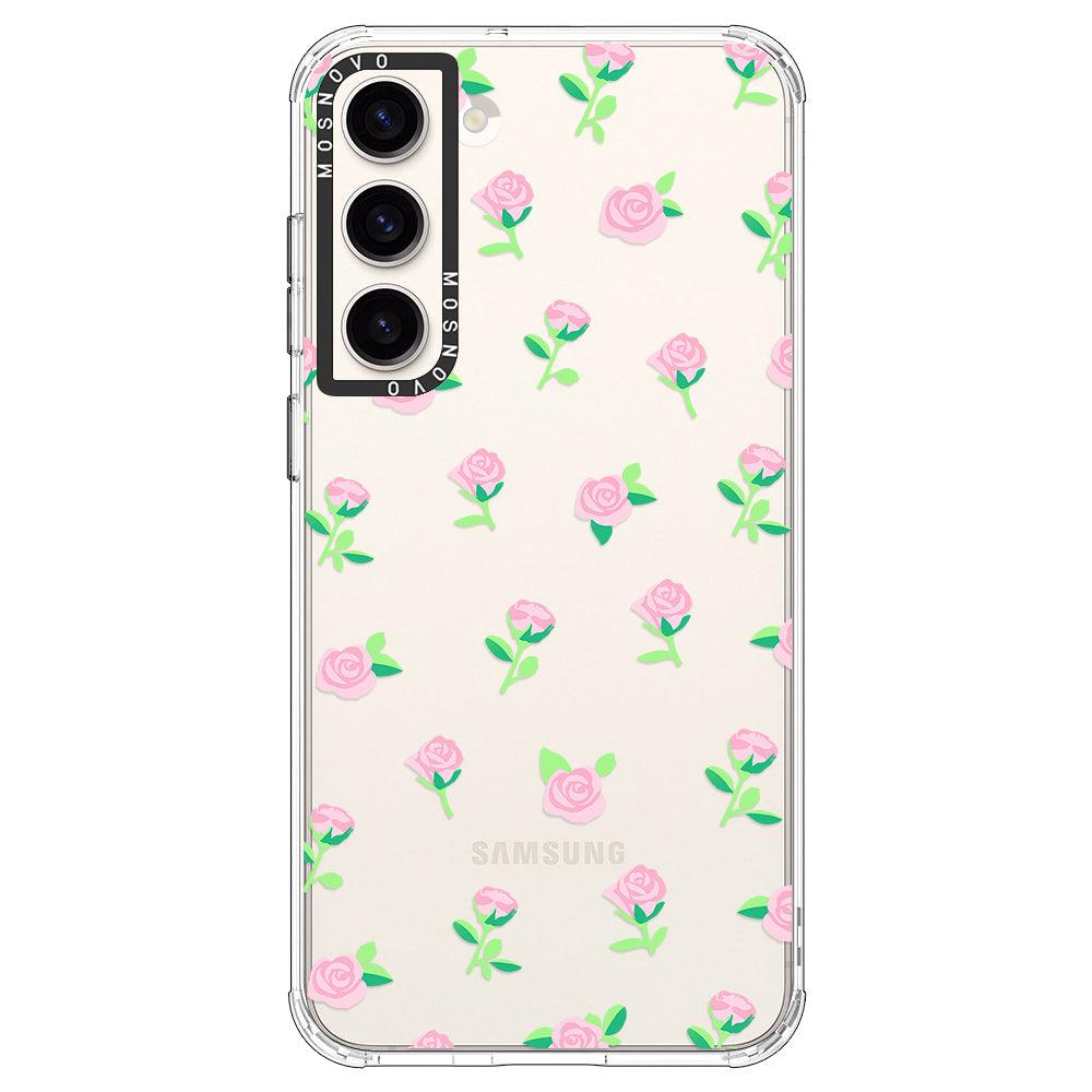 Little Pink Rose Phone Case - Samsung Galaxy S23 Plus Case - MOSNOVO