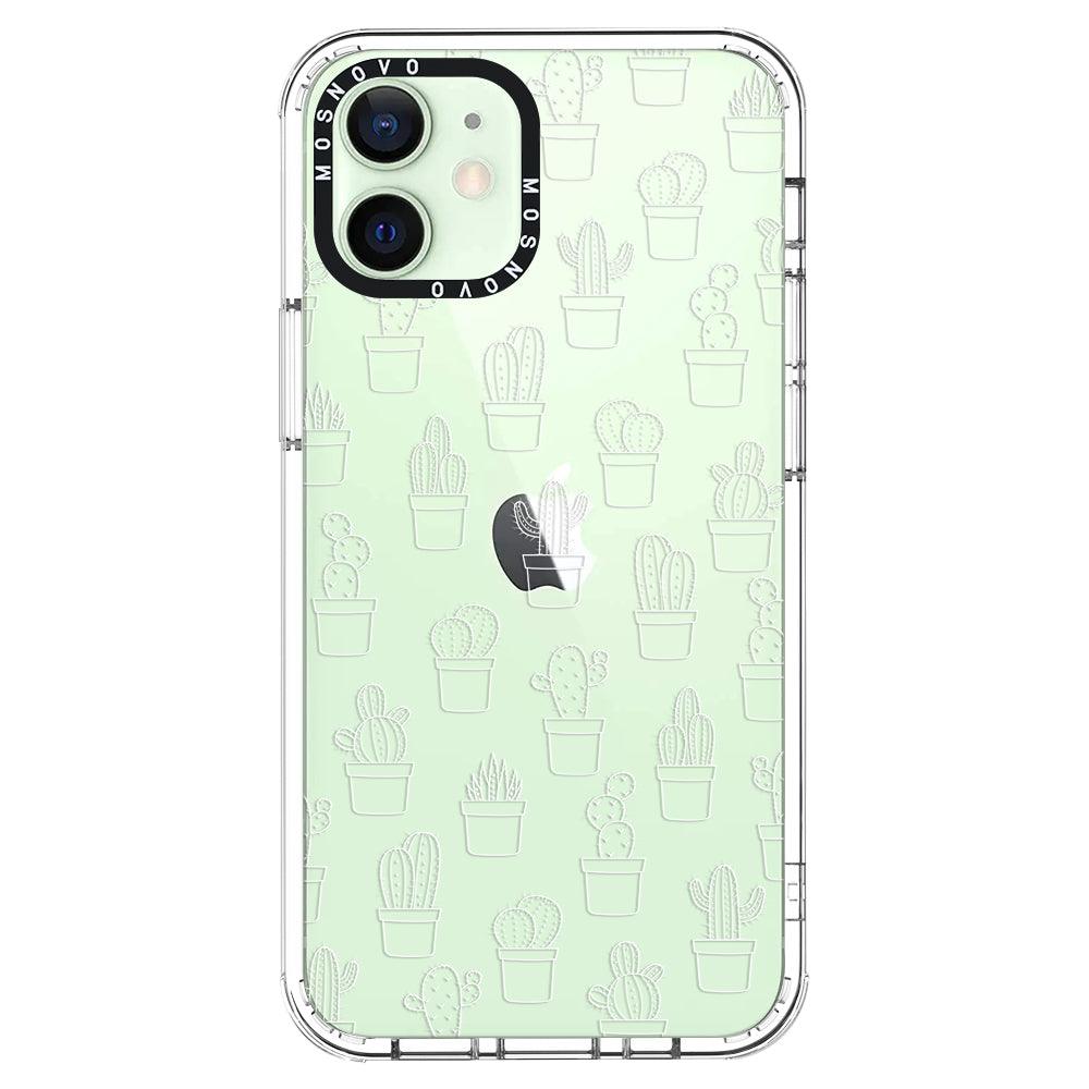 Little Potted Cactus Phone Case - iPhone 12 Mini Case - MOSNOVO