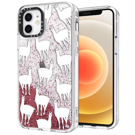 Llama Glitter Phone Case - iPhone 12 Case - MOSNOVO