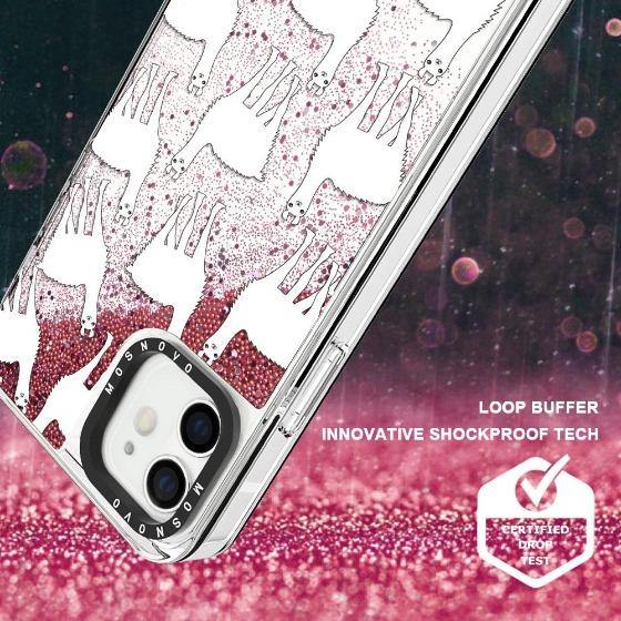 Llama Glitter Phone Case - iPhone 12 Case - MOSNOVO