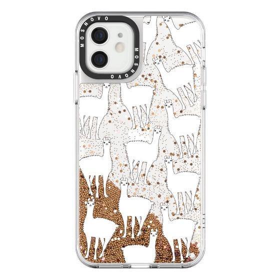 Llama Glitter Phone Case - iPhone 12 Mini Case - MOSNOVO