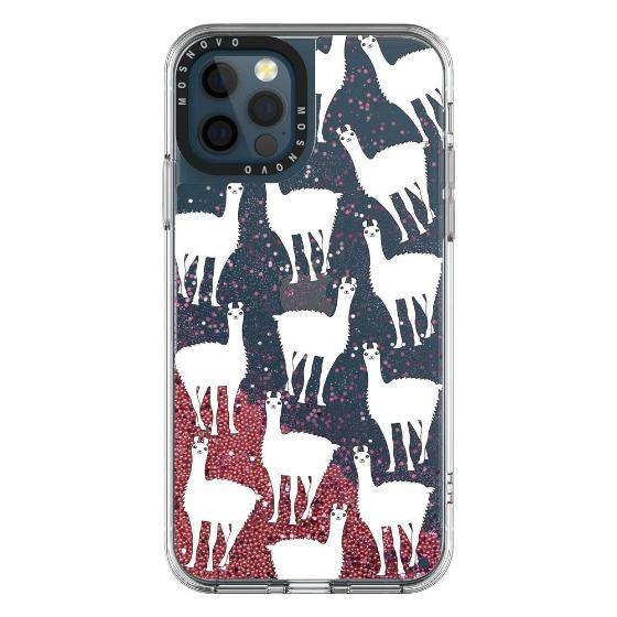 Llama Glitter Phone Case - iPhone 12 Pro Case - MOSNOVO